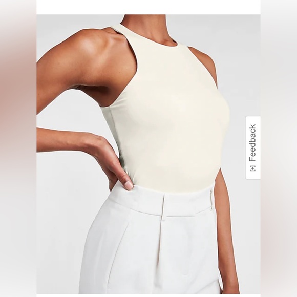Express Tops Express Body Contour Compression High Neck Bodysuit